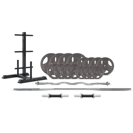 CORTEX 90kg Tri-Grip Standard Barbell Weight Set 25mm - FitnessProducts Plus